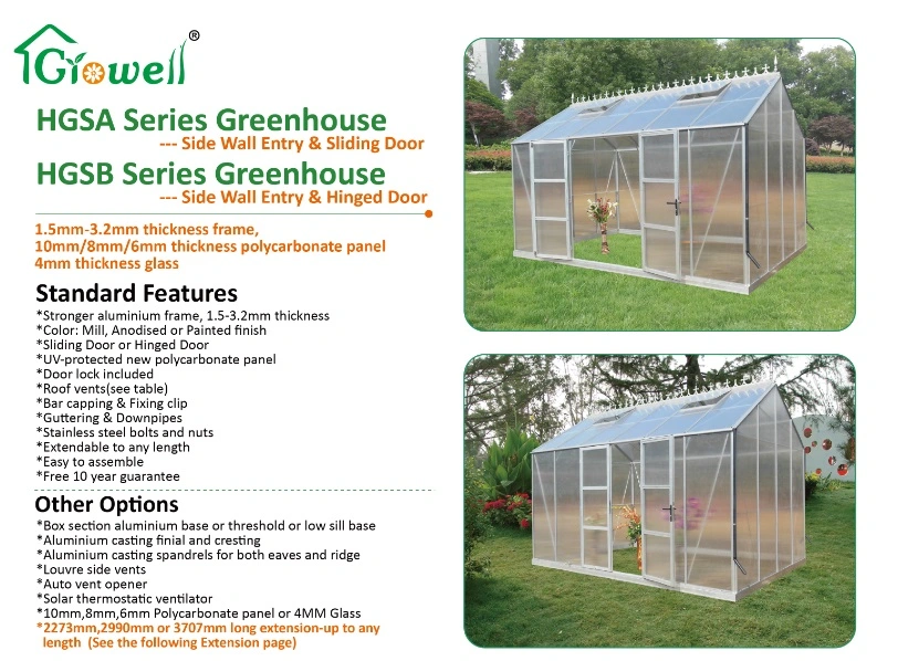 Premium Side Wall Entry Greenhouse for Sale