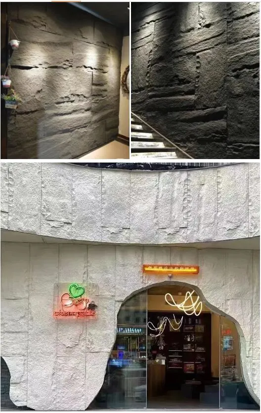 Indoor Waterproof Artificial Culture Veneer 3D PU Foam Stone for Wall Panel